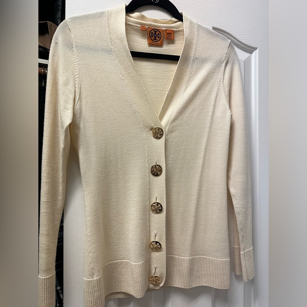 Tory Burch Cream Cardigan size small